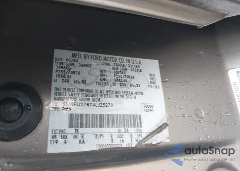 2004 Lincoln Navigator из США, поврежденный, VIN 5LMFU27R74LJ25279